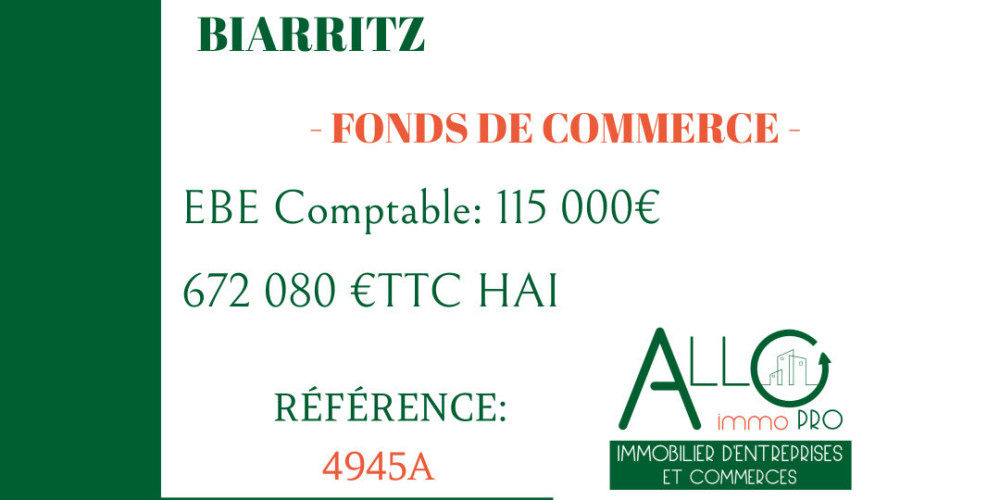 fond de commerce à BIARRITZ (64200)