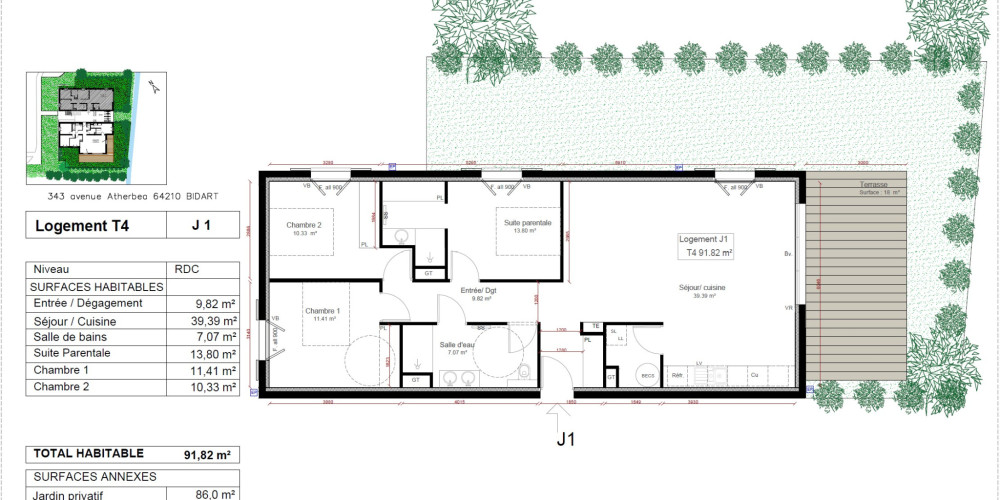 appartement à BIDART (64210)