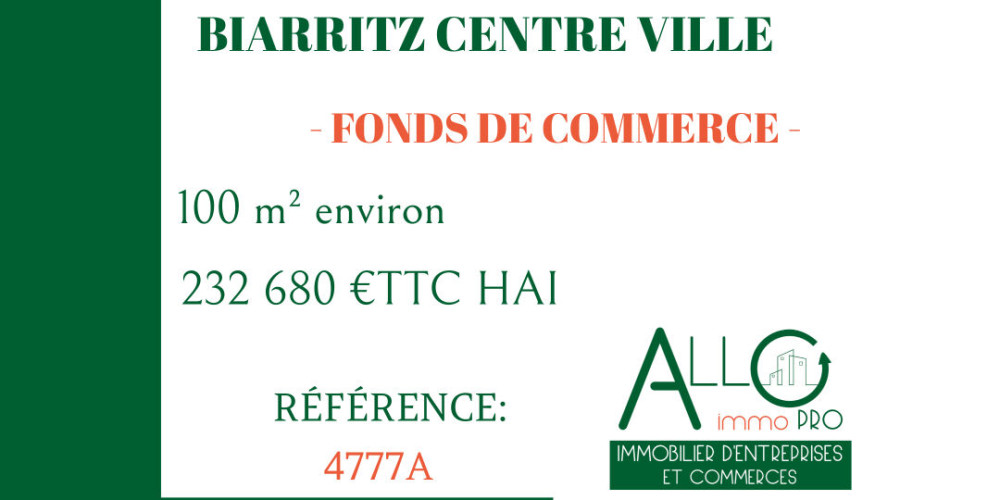 fond de commerce à BIARRITZ (64200)