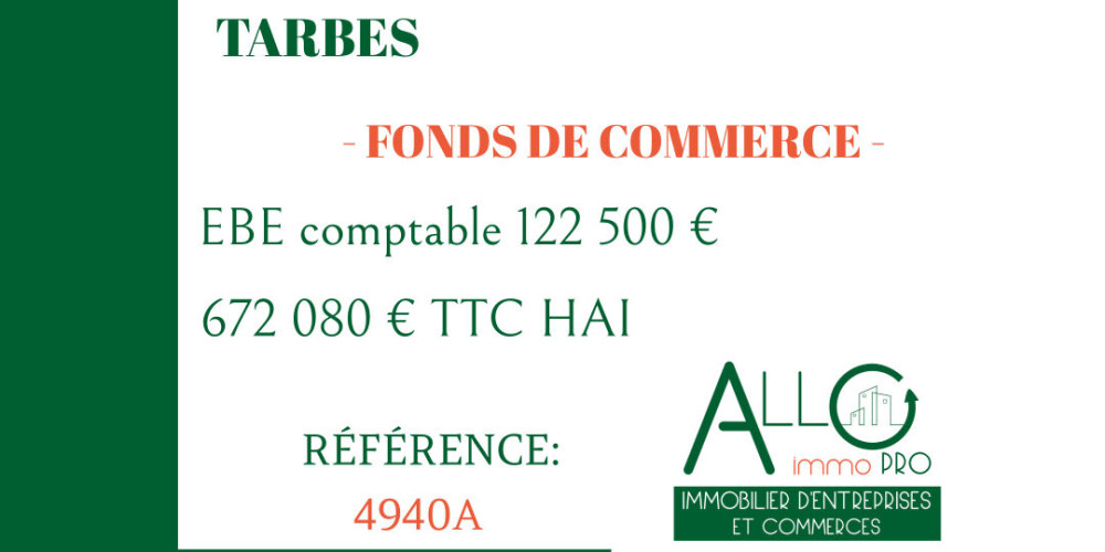 fond de commerce à TARBES (65000)
