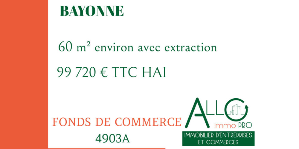 fond de commerce à BAYONNE (64100)