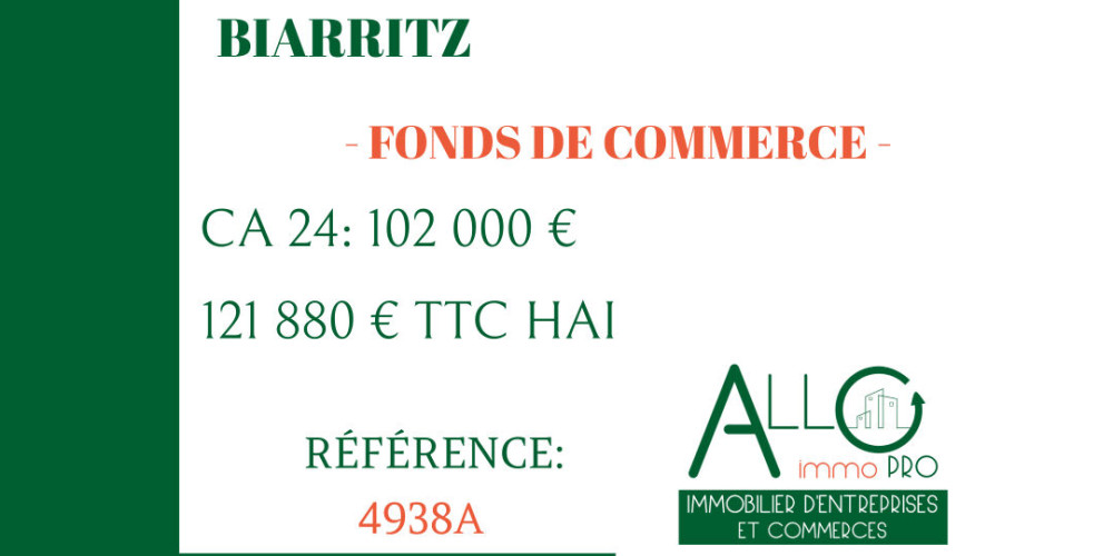 fond de commerce à BIARRITZ (64200)