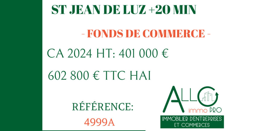 fond de commerce à ST JEAN DE LUZ (64500)