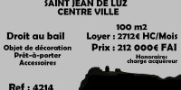 fond de commerce à ST JEAN DE LUZ (64500)